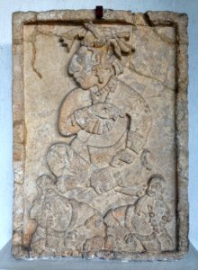 Maya wall plate Museo de Arte Prehispanico