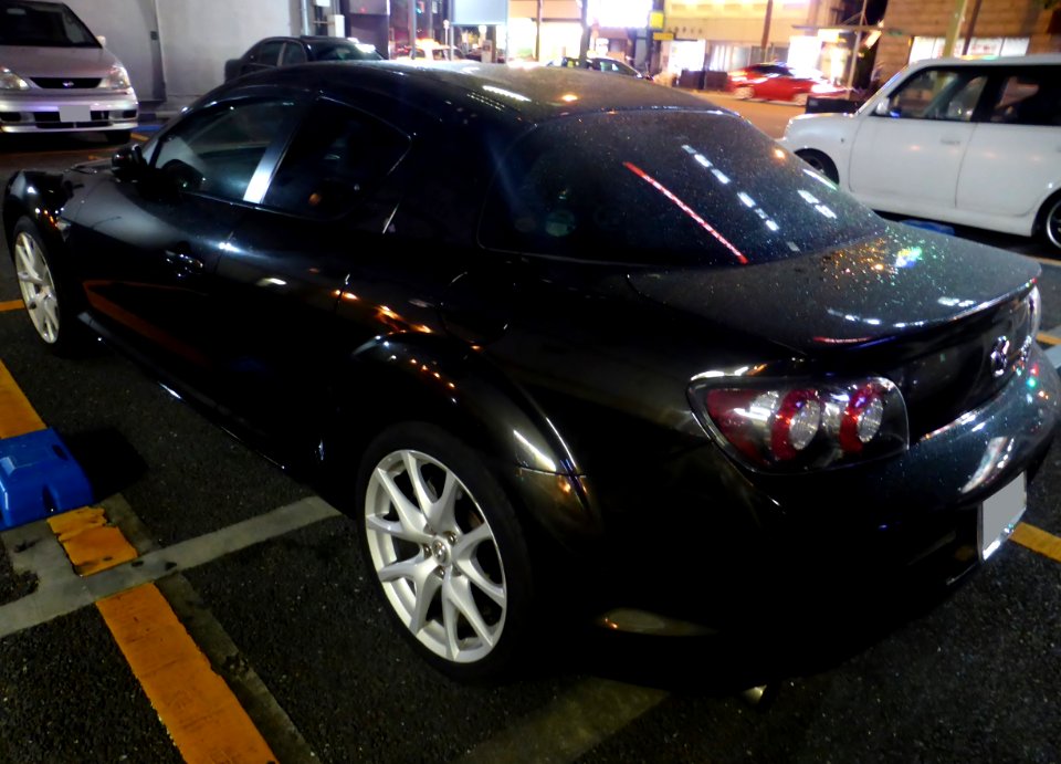 Mazda RX-8 Type G (SE3P) at night rear