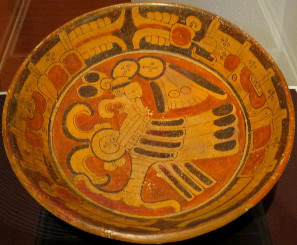 Maya tripod dish, Uxmal, Mexico, Late Classic period, Dayton Art Institute