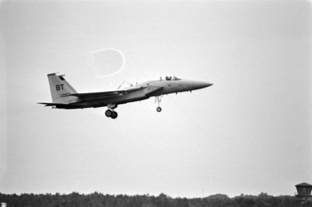 Mc Donnell F-15 Eagle jachtvliegtuig tijdens de show op de open dag op de luchtm, Bestanddeelnr 931-6783