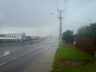 May Road Overbridge In The Pouring Rain photo