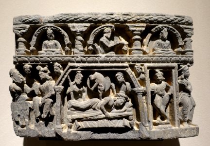 Maya's Dream and its Interpretation, Gandhara, 2nd-3rd century AD, schist - Ethnological Museum, Berlin - DSC01634
