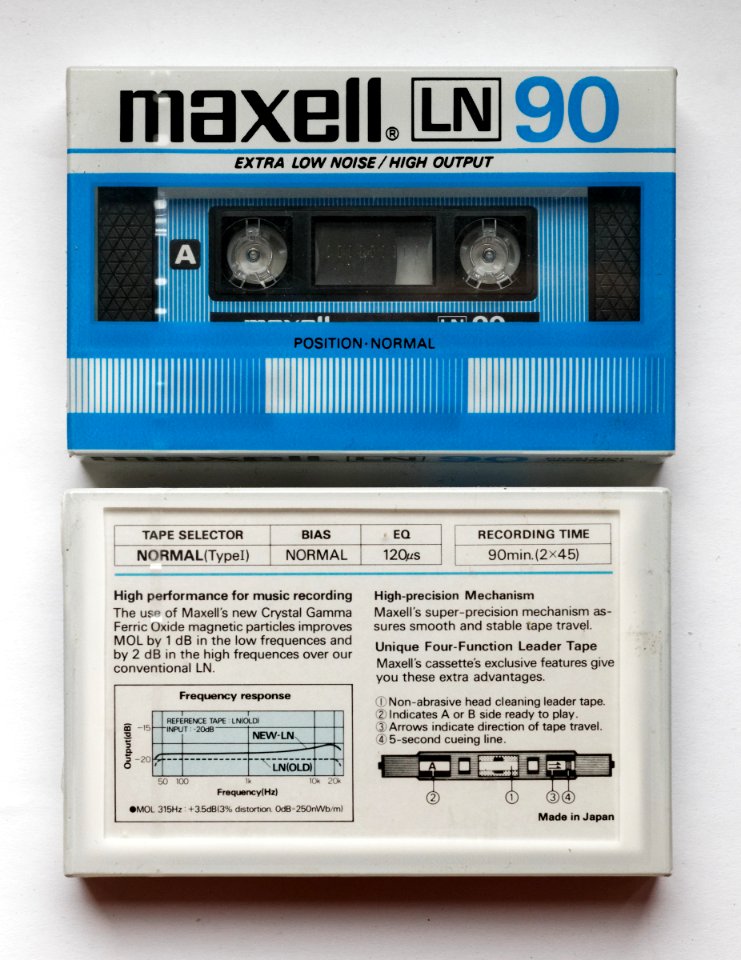 Maxell LN 1982-1984 international market 'made in Japan' (2)