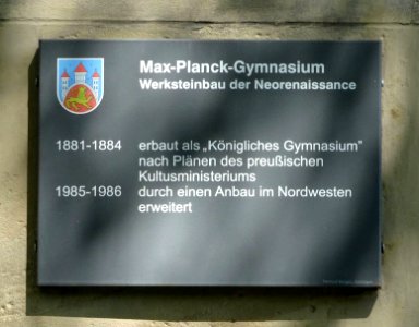 Max-Planck-Gymnasium Göttingen Tafel