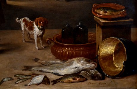 Mauritshuis David Teniers II Kitchen Interior Fishes 14022016 3 photo