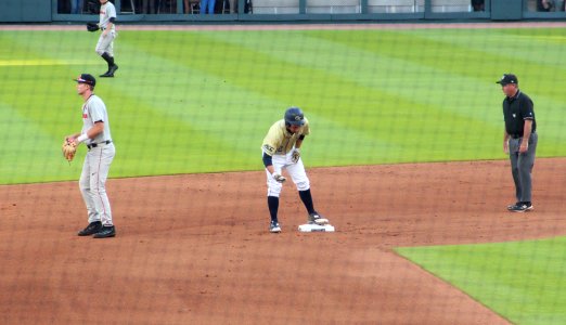 May 2017 GT vs. UGA baseball - Trevor Craport at second