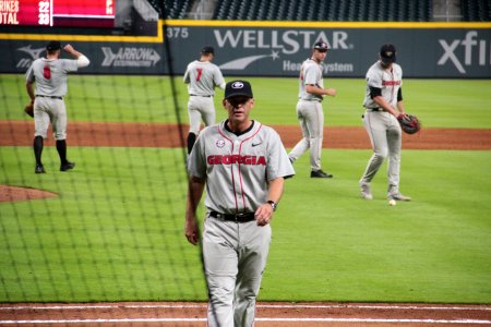 May 2017 GT vs. UGA baseball - Scott Stricklin walking back to dugout 2 photo