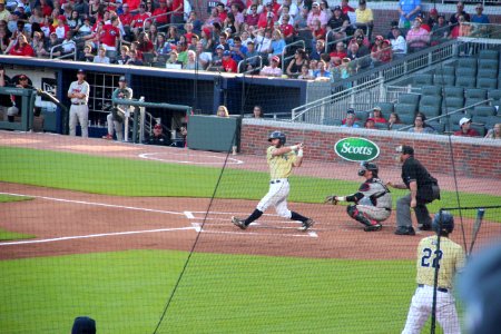 May 2017 GT vs. UGA baseball - Wade Bailey swing 2