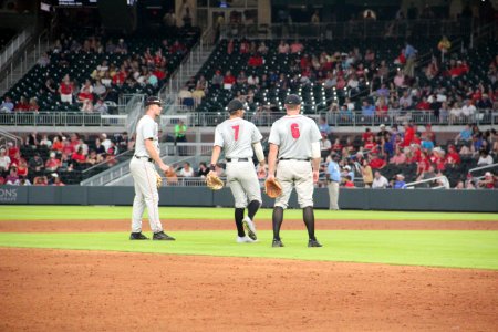 May 2017 GT vs. UGA baseball - UGA infielders 2