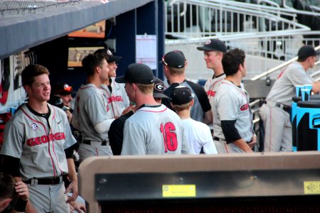 May 2017 GT vs. UGA baseball - UGA dugout photo