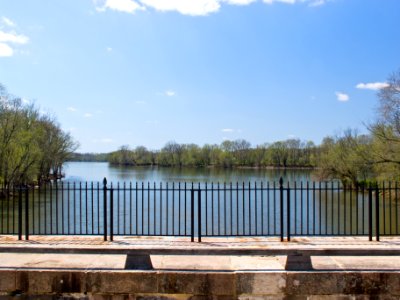 Monacacy Aqueduct looking at towpath side and Potomac River