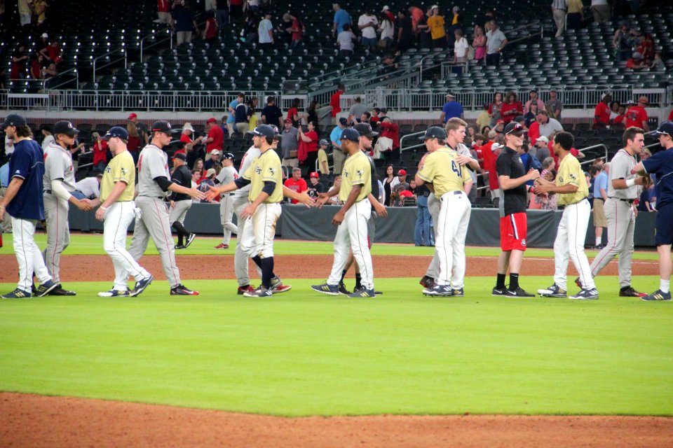 May 2017 GT vs. UGA baseball - Handshake line