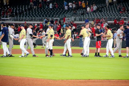 May 2017 GT vs. UGA baseball - Handshake line