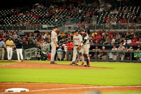 May 2017 GT vs. UGA baseball - Mound meeting 2