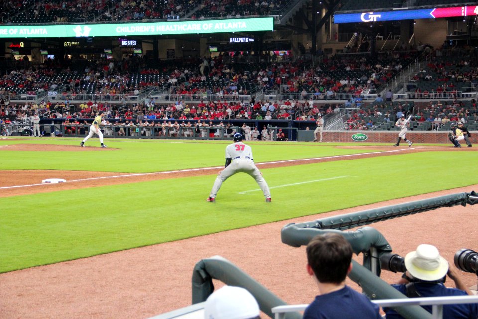 May 2017 GT vs. UGA baseball - An UGA player at bat 1