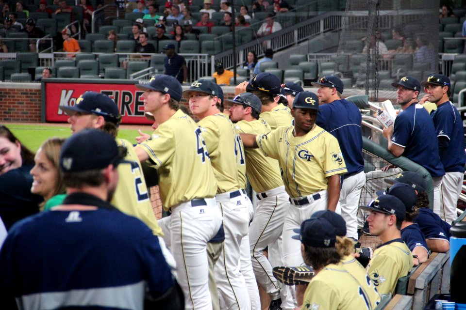 May 2017 GT vs. UGA baseball - GT dugout