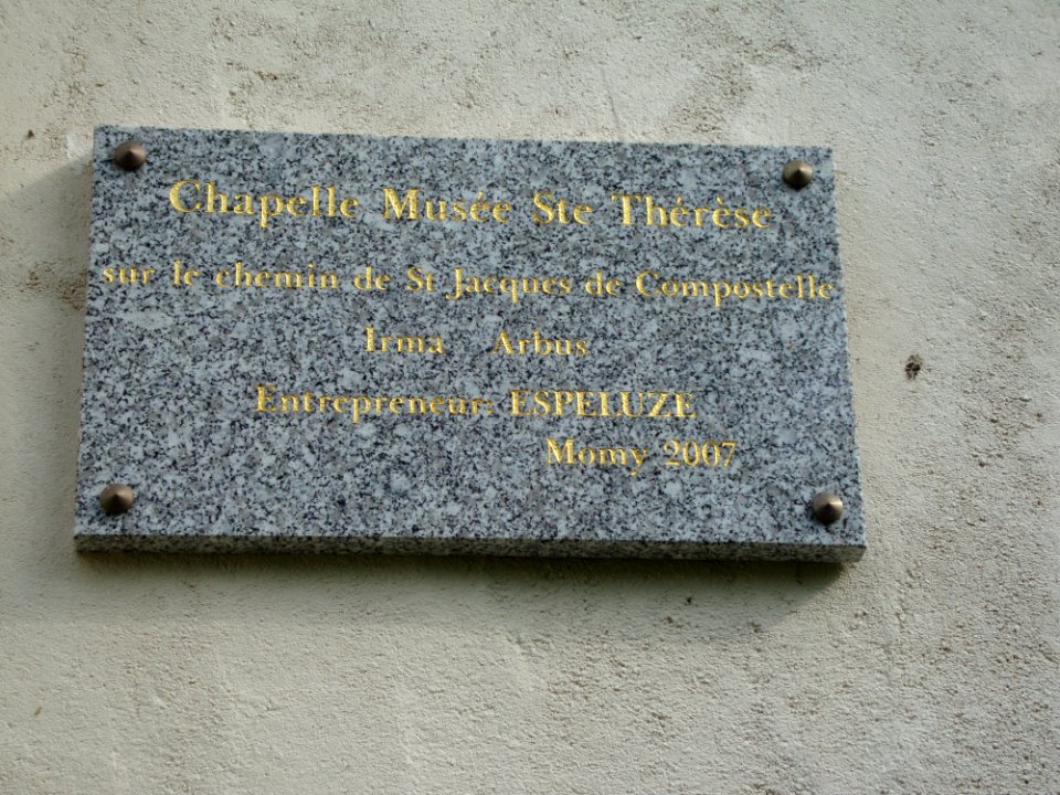 Momy (Pyr-Atl, Fr) Plaque Chemin de St.Jacques