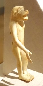 Monkey - Egypt, probably Thebes, New Kingdom, late Dynasty XVIII, reign of Tutankhamun, c. 1336-1327 BC, ivory - Brooklyn Museum - Brooklyn, NY - DSC08731