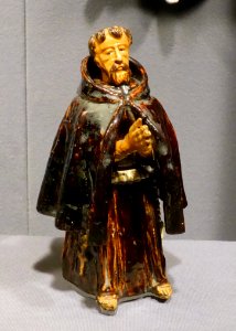 Monk inkstand, Slovakia, Holic, 1746-1800, ceramic - Museum of Anthropology, University of British Columbia - DSC08849