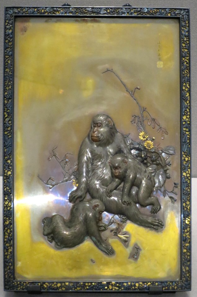 Monkey and Mantis by Kagawa Katsuhiro, 1892
