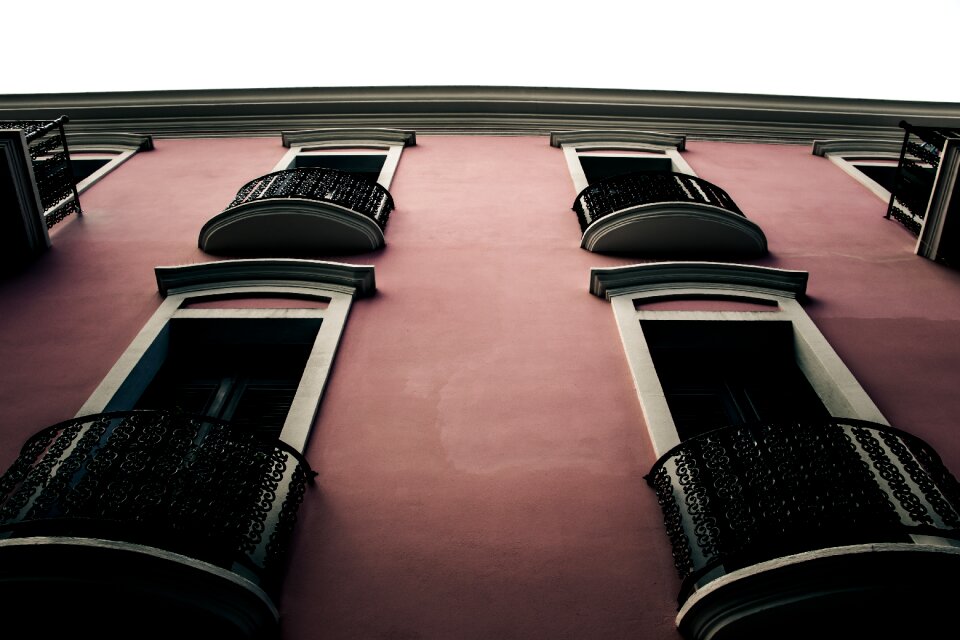 Low angle shot perspective windows