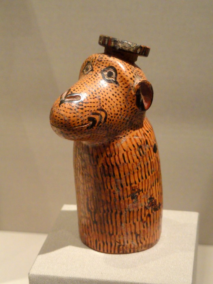 Monkey-shaped Perfume Flask, about 580-550 BC, East Greek, ceramic - Cleveland Museum of Art - DSC08202