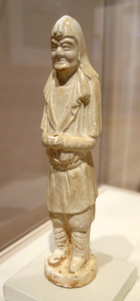 Mongolian Attendant, China, Sui Dynasty, 581-618 AD, terracotta and glaze - Chazen Museum of Art - DSC01622
