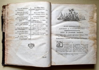 Molnár János - Vasárnapi prédikációk, tartalomjegyzék (1777) (Sunday preachings, contents) 3