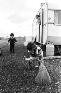 Momenteel verblijft er in de omgeving van Almere een groep zigeuners die in afwa, Bestanddeelnr 931-2289