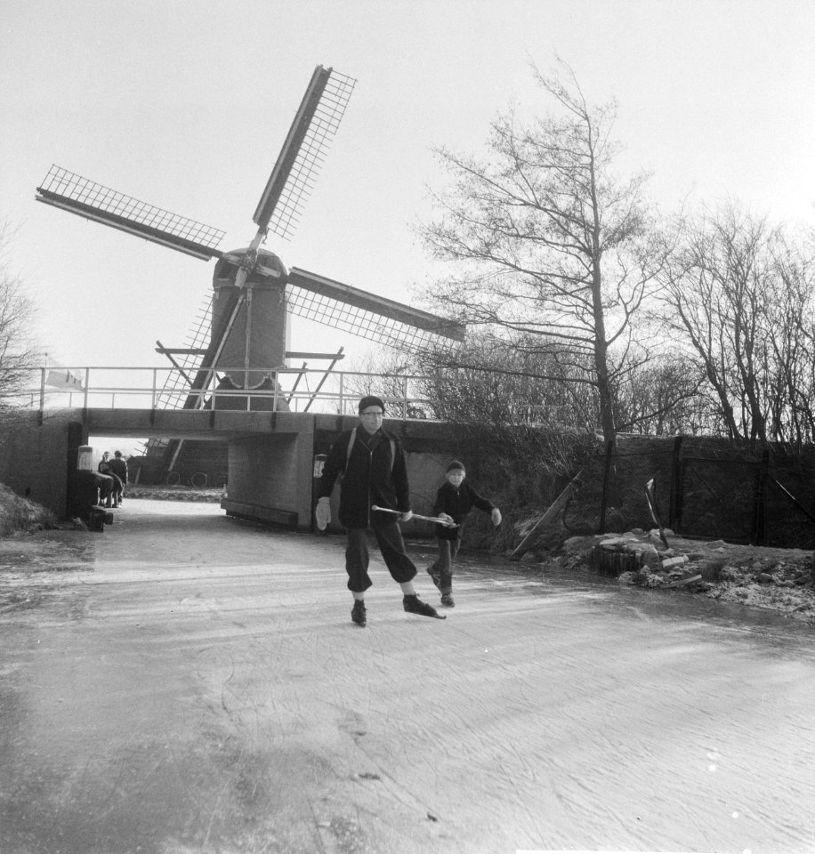 Molentocht (op de schaats) 1961, Bestanddeelnr 913-3527