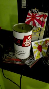 Money box Alerta Solidària at Can Capablanca