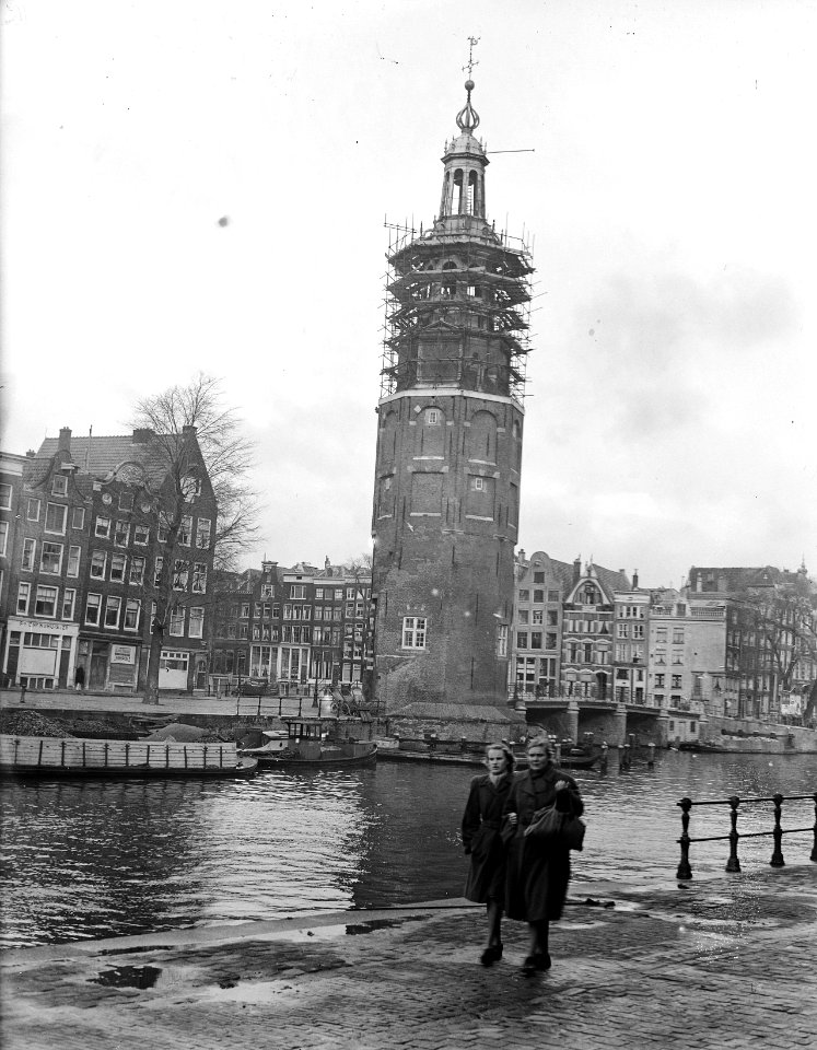 Montelbaanstoren Amsterdam in de steigers, Bestanddeelnr 902-4746