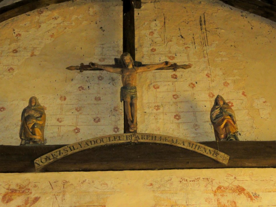 Mont-de-l'If (Seine-Maritime) église, groupe calvaire