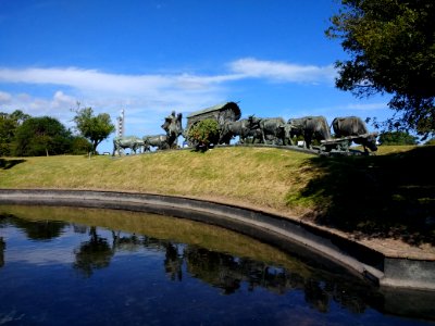 Monumento a la carreta en Parque Batlle