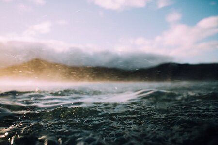 Ocean outdoors rain photo