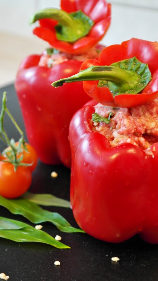 Minced meat paprika red fill