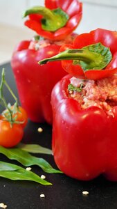 Minced meat paprika red fill