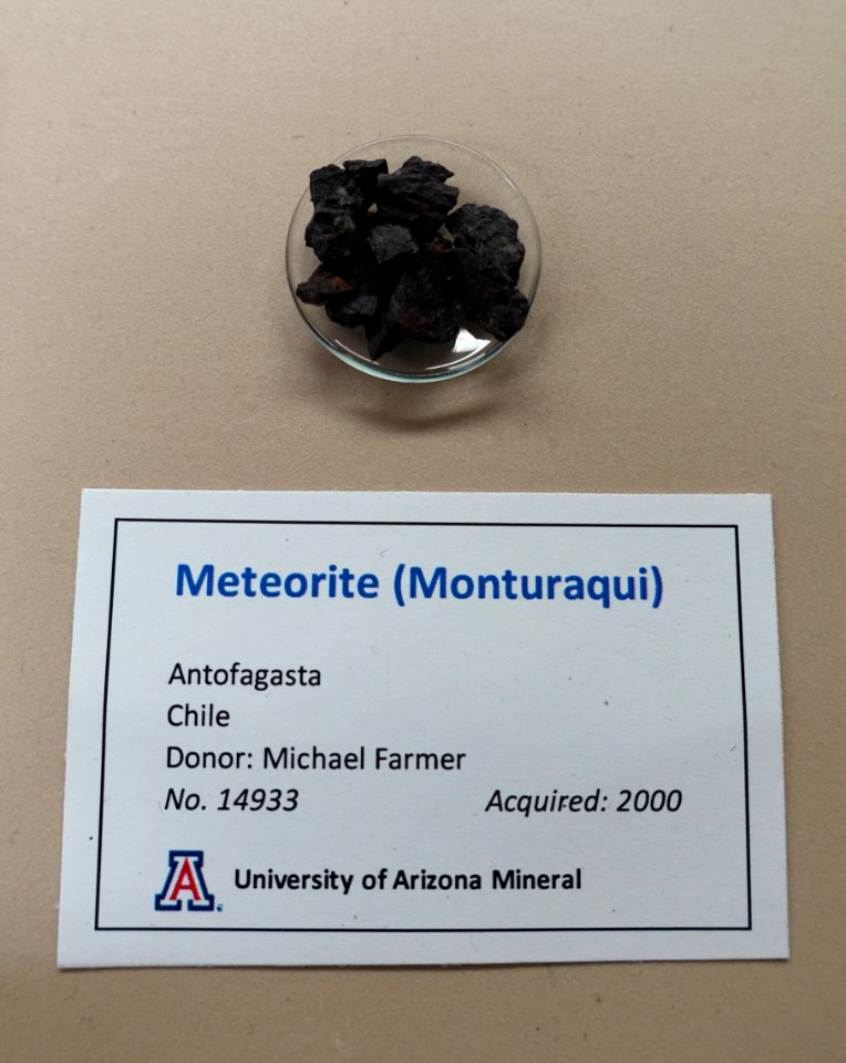 Monturaqui meteorite, Chile - University of Arizona Mineral Museum - University of Arizona - Tucson, AZ - DSC08499