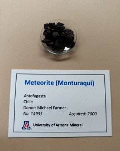 Monturaqui meteorite, Chile - University of Arizona Mineral Museum - University of Arizona - Tucson, AZ - DSC08499
