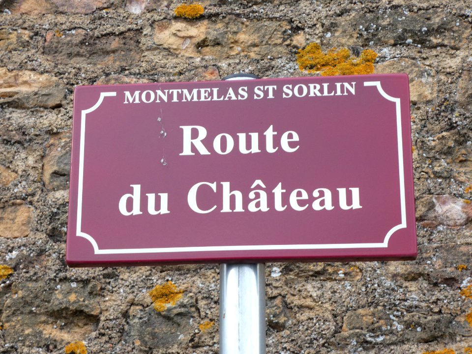 Montmelas-Saint-Sorlin - Route du Château - Plaque