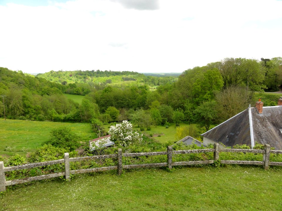 Montbavin (Aisne) vue du paysage à partir de la terrasse l'eglise