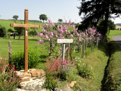Mont-Saint-Jean (Sarthe) croix à la Courvaulerie