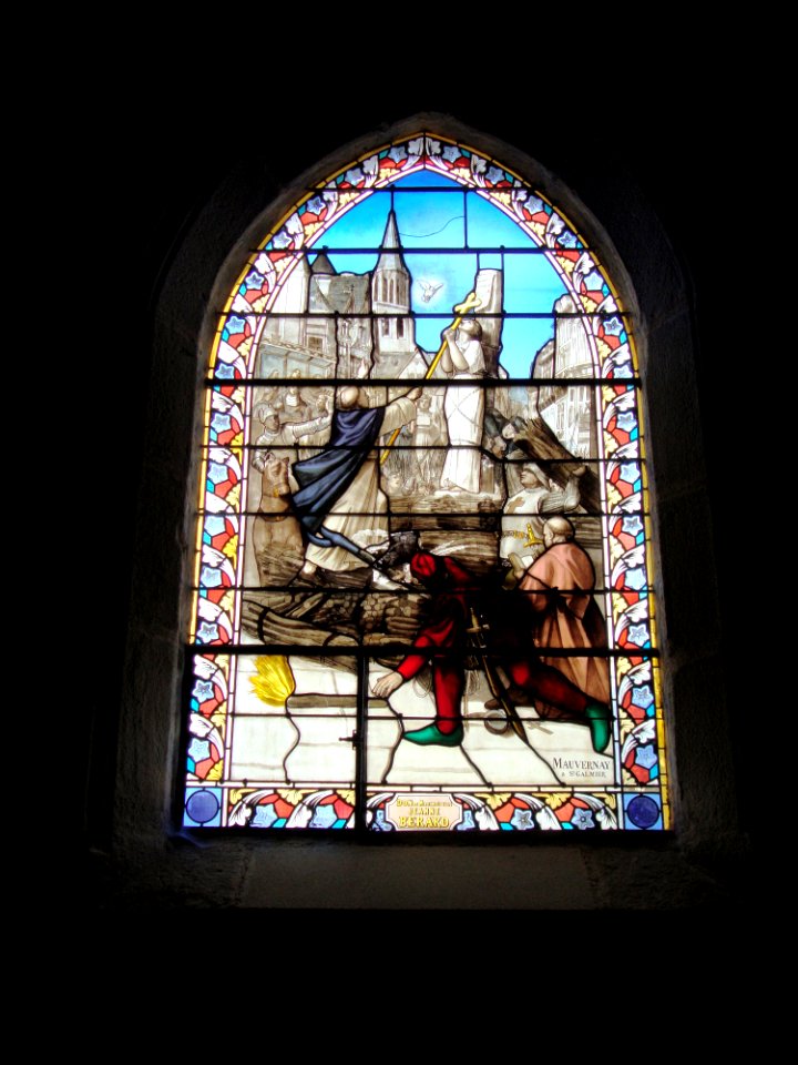 Montrond-les-Bains (Loire, Fr) église, vitrail de Mauvernay 1