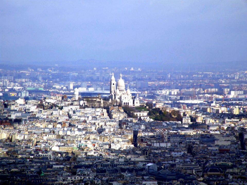 Montmartre with Sacre Coeur, seen from Tour Montparnasse