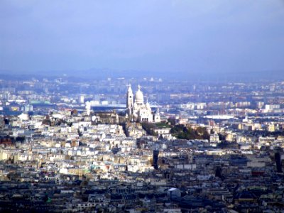 Montmartre with Sacre Coeur, seen from Tour Montparnasse