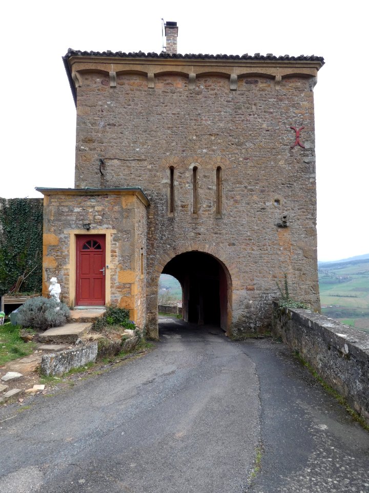 Montmelas-Saint-Sorlin - Château - Tour d'accès, côté intérieur
