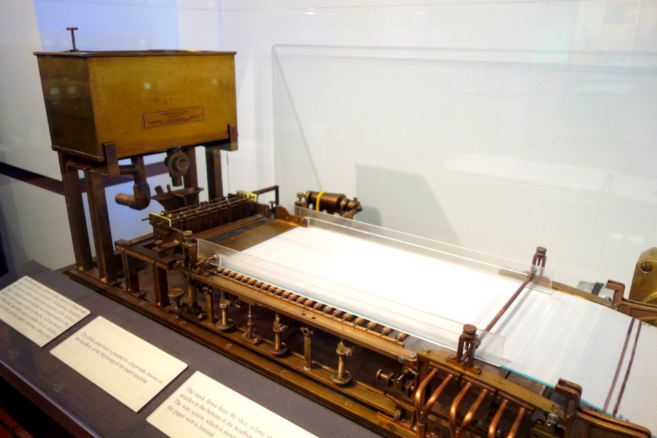 Model paper mill, view 2, Papierfabrik Gmbh, vorm Bruder Kammerer, Osnabruck, manufactured for Parsons & Whittemore - Robert C. Williams Paper Museum - DSC00687