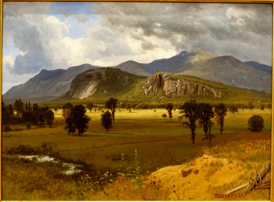 Moat Mountain, Intervale, New Hampshire, by Albert Bierstadt, c. 1862, oil on canvas - Currier Museum of Art - Manchester, NH - DSC07512