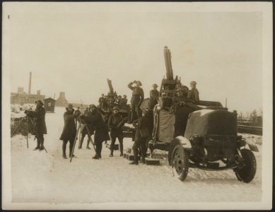 Mobile anti-aircraft gun ready for action, Bestanddeelnr 158-2854