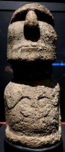 Moai ma'ea (stone figure), Rappa Nui (Easter Island), basalt, Bishop Museum